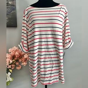 Style & Co Women’s Scooped Neck Striped Top Size 3X
